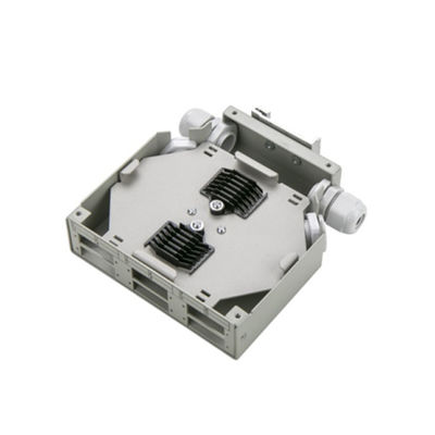 6-ميناء Metal Dinrail Mountable Fiber Optic Din Rail Terminal صندوق
