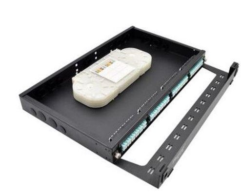 19 &quot;FTTH MPO MTP Patch لوحة LC 1U Fiber كاسيت وحدة رف جبل