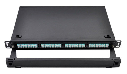 19 &quot;FTTH MPO MTP Patch لوحة LC 1U Fiber كاسيت وحدة رف جبل