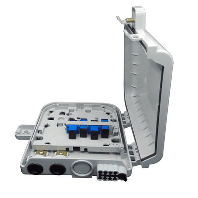 صندوق طرفي من الألياف البصرية 8جوهر SM / DX SC / LC / ST / FC رمادي فاتح / أسود IP 66