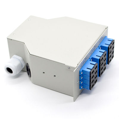 24 أليافًا ، صندوق إنهاء الألياف البصرية Din-Rail ، الصلب المدلفن على البارد ، 12 منفذًا Sc دوبلكس