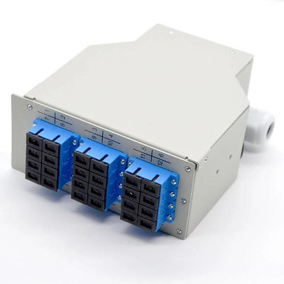 24 أليافًا ، صندوق إنهاء الألياف البصرية Din-Rail ، الصلب المدلفن على البارد ، 12 منفذًا Sc دوبلكس