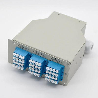 12 ميناء LC رباعية مشترك كهربائي 48جوهر Fiber Optic DIN Rail Terminal صندوق
