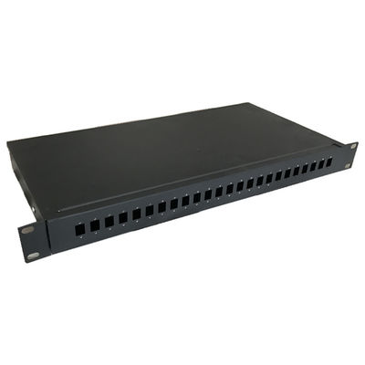 لوحة تصحيح الألياف البصرية المثبتة على الرف الثابت 1U 19 &quot;24 ميناء ODF SC سيمبلكس مشترك كهربائي