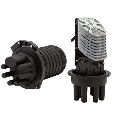 القبة العمودية لإغلاق الألياف البصرية 144جوهر 288جوهر Dome Fiber Optical Joint صندوق