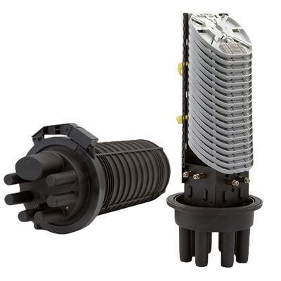 القبة العمودية لإغلاق الألياف البصرية 144جوهر 288جوهر Dome Fiber Optical Joint صندوق
