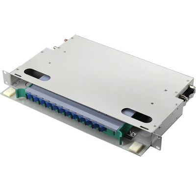1U ODF Patch لوحة رف جبل Distribution Frame 12 كور Fiber Patch لوحة SM