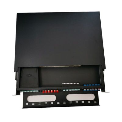 1U MTP MPO Fiber Patch لوحة 19 Inch Frame Rack Cabinet 96 النوى الربط
