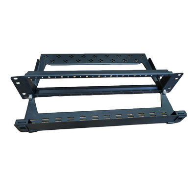 لوحات التصحيح السوداء MPO MTP 96F 1U LC Patch لوحة Modular Shelf