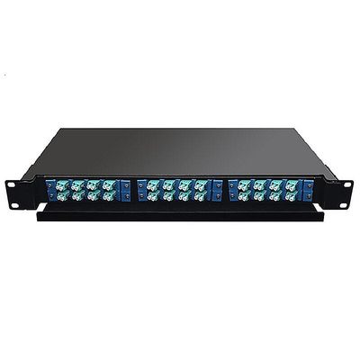 19 &quot;24 ميناء لوحة تصحيح الألياف البصرية رف داخلي 1U ODF 24 جوهر