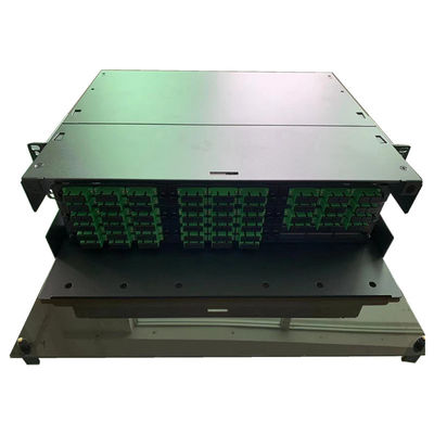 3RU MPO MTP Patch لوحةs 108F Fiber Patch لوحة SC APC يحمل 9 محول LGX