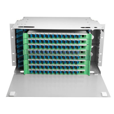 ODF 19 Rack Patch لوحة Sc محول Fc Patch لوحة 6U 96 جوهر