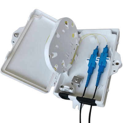 2Port Fiber Optic Terminal Box FTTH Outdoor / داخلي PC ABS مادة رمادي فاتح