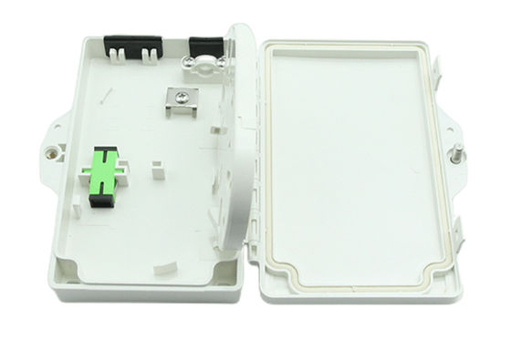 2Port Fiber Optic Terminal Box FTTH Outdoor / داخلي PC ABS مادة رمادي فاتح