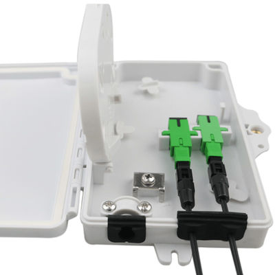 2Port Fiber Optic Terminal Box FTTH Outdoor / داخلي PC ABS مادة رمادي فاتح