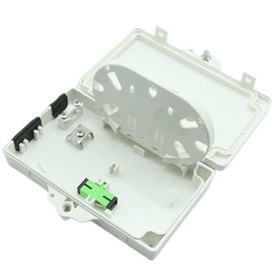 2Port Fiber Optic Terminal Box FTTH Outdoor / داخلي PC ABS مادة رمادي فاتح