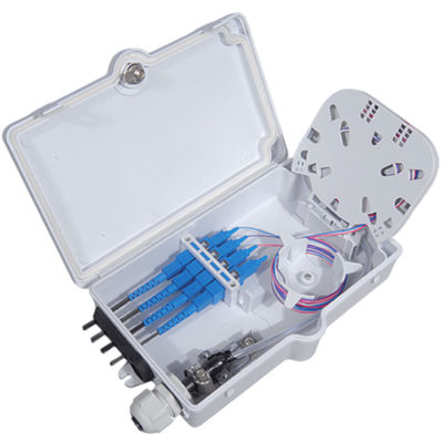 4ميناء Fiber Optic Terminal صندوق SC UPC SX SM White IP66 للاتصالات