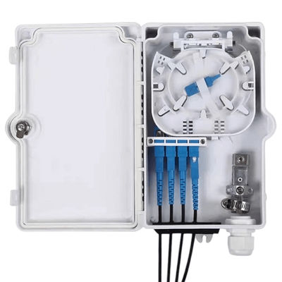 4ميناء Fiber Optic Terminal صندوق SC UPC SX SM White IP66 للاتصالات