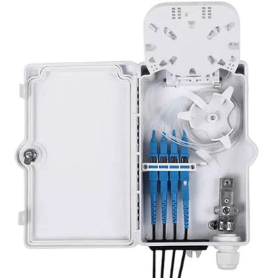 4ميناء Fiber Optic Terminal صندوق SC UPC SX SM White IP66 للاتصالات