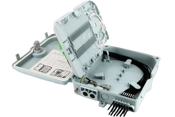 صندوق طرفي من الألياف البصرية 12ميناء SC / LC / ST / FC IP-66 UPC / APC رمادي فاتح FTTH