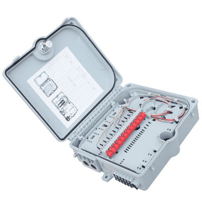 صندوق طرفي من الألياف البصرية 12ميناء SC / LC / ST / FC IP-66 UPC / APC رمادي فاتح FTTH