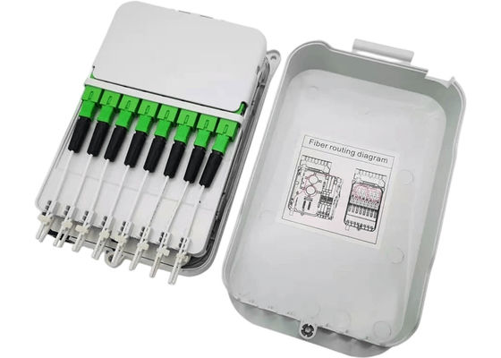 16جوهر الفاصل FTTH Distribution صندوق UPC / APC Wall Mount Gray رمادي فاتح