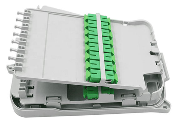 16جوهر الفاصل FTTH Distribution صندوق UPC / APC Wall Mount Gray رمادي فاتح