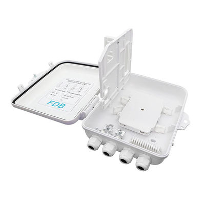 SC 1x8 PLC Fiber Optic الفاصل صندوق IP65 12جوهرs مثبت على الحائط