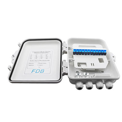 SC 1x8 PLC Fiber Optic الفاصل صندوق IP65 12جوهرs مثبت على الحائط