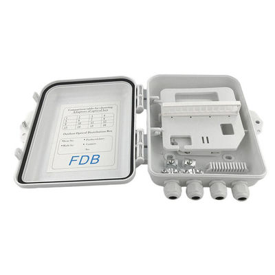 SC 1x8 PLC Fiber Optic الفاصل صندوق IP65 12جوهرs مثبت على الحائط