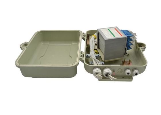 SMC FTTH Splitter Distribution Box LGX Wall Mount أو Pole Mount رمادي فاتح