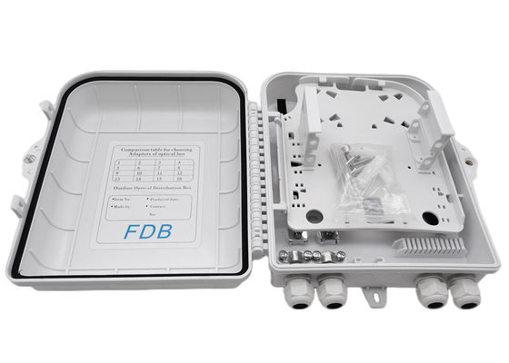 الأبيض الألياف البصرية الفاصل مربع LC 1x16 PLC الفاصل جدار جبل