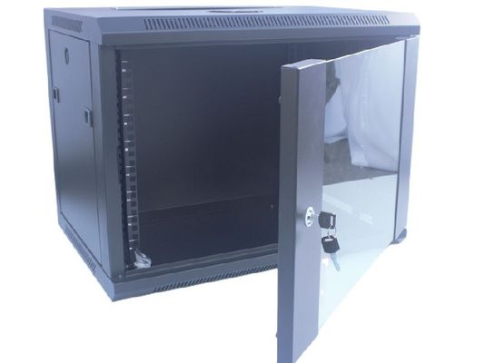 9U Server Rack Cabinet 19 &quot;خزانة بيانات سوداء قابلة للإزالة / رف شبكة