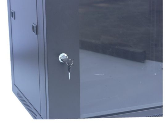 9U Server Rack Cabinet 19 &quot;خزانة بيانات سوداء قابلة للإزالة / رف شبكة