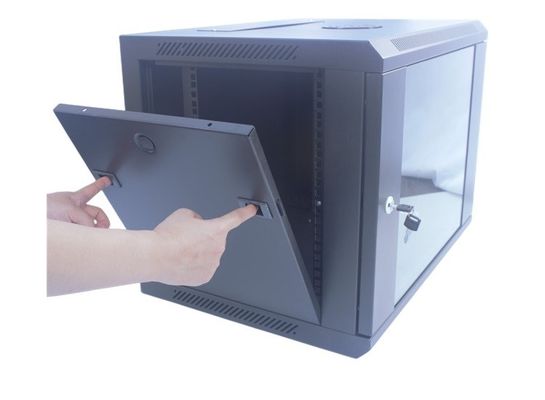9U Server Rack Cabinet 19 &quot;خزانة بيانات سوداء قابلة للإزالة / رف شبكة