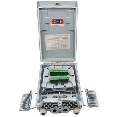 SM / MM صندوق الألياف البصرية الفاصل رمادي فاتح 1x8 PLC الفاصل