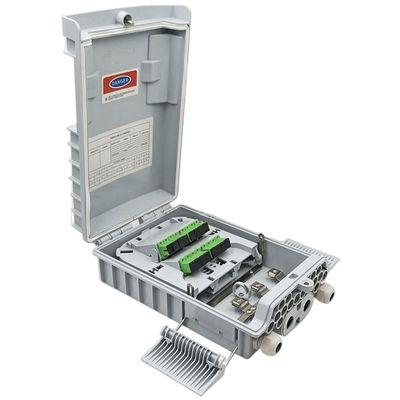 SM / MM صندوق الألياف البصرية الفاصل رمادي فاتح 1x8 PLC الفاصل