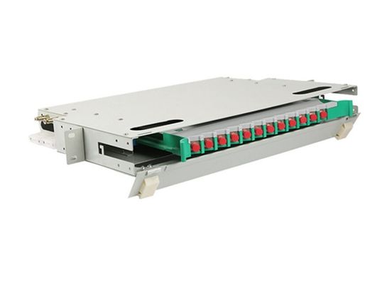 12 لوحة التصحيح ODF الأساسية FC 1U رف جبل صندوق 19 &quot;Fiber Optic