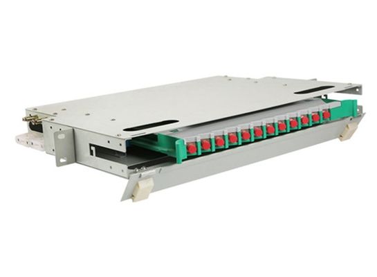 12 لوحة التصحيح ODF الأساسية FC 1U رف جبل صندوق 19 &quot;Fiber Optic