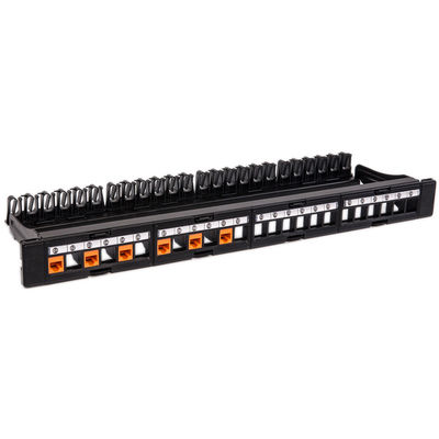 لوحة تصحيح الشبكة CAT5 CAT6 UTP فارغة تحميل RJ45 24 منفذ لوحة التصحيح