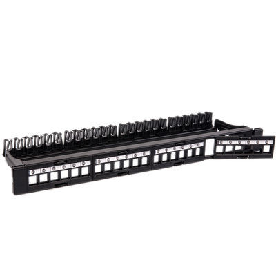 لوحة تصحيح الشبكة CAT5 CAT6 UTP فارغة تحميل RJ45 24 منفذ لوحة التصحيح