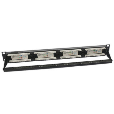 لوحة التصحيح UTP 24 منفذ CAT6 1U لوحة التصحيح كيستون فارغة RJ45