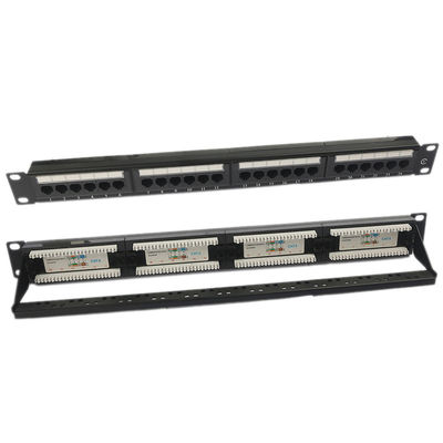 لوحة التصحيح UTP 24 منفذ CAT6 1U لوحة التصحيح كيستون فارغة RJ45