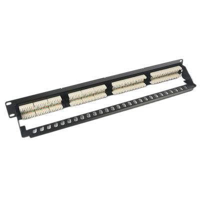 1U 24 ميناء كيستون Unمحمي Patch لوحة كيستون RJ45 DustProof