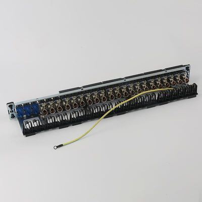 لوحة تصحيح شبكة UTP لوحة تصحيح منفذ RJ45 1U 24 مدمجة