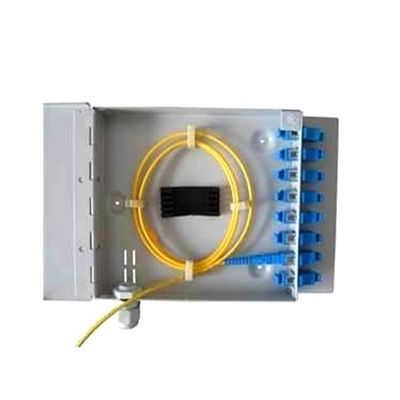 FTTH Mini Wall Mount Fibre Optic Terminal صندوق 8ميناء SC / LC / ST / FC