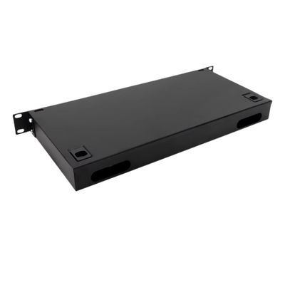 24 Port 1U Rack Mount Fiber Optic Patch Panel مع محول SC / UPC