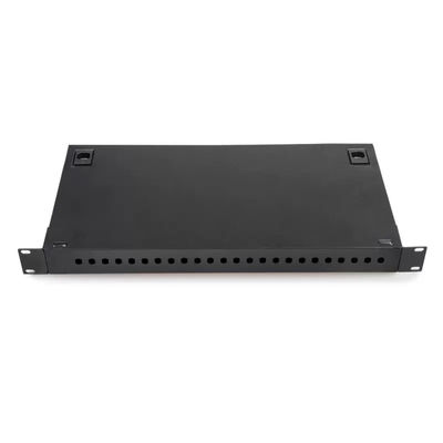1U Rack Mount Type ODF Fiber Optic Patch Panel 24 Port مع محول FC / UPC