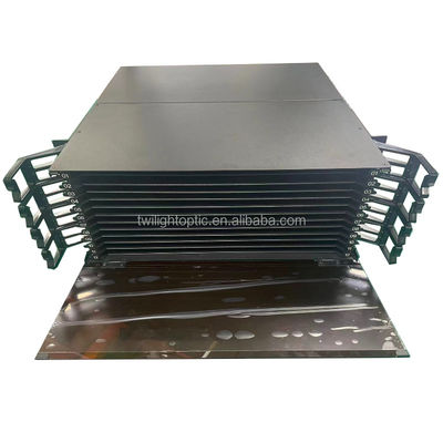 لوحة التصحيح الليفي البصري المزدوجة LC 430x200x46mm لكابلات الشبكة
