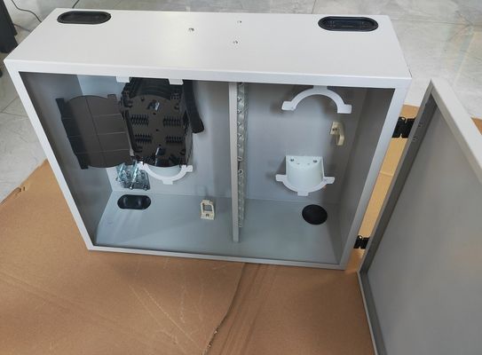 72Port Single Door Wall Mount Fiber Enclosure 72fibers (SC/SX) رمادي / مخصص